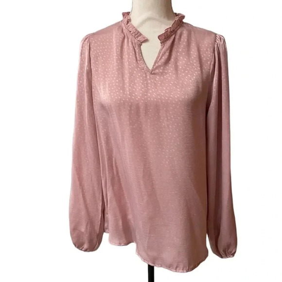 Andrée by Unit Blush Pink Ruffle Blouse – NWT, Size Small - Picture 1 of 15